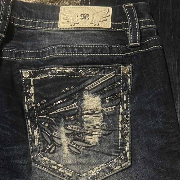Miss Me Distressed Blue Jeans - Picture 2 of 5